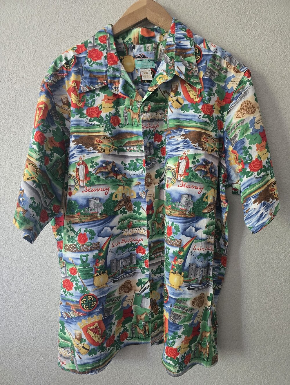 Reyn Spooner Hawaiian Shirt 2XL Ireland St Patricks Day Irish Theme